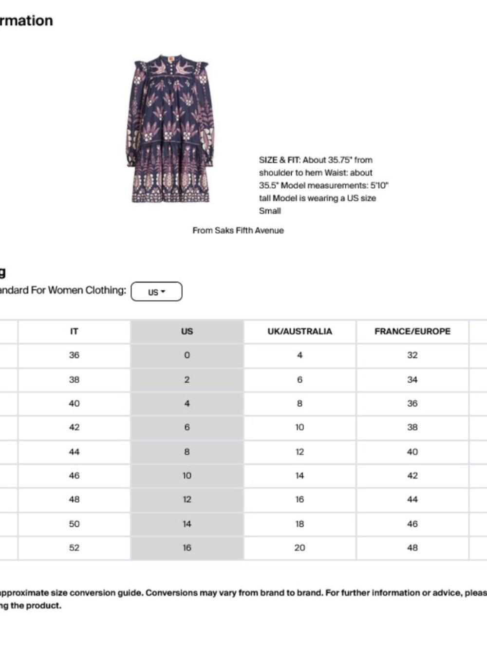 Farm Rio - Ainika Martina Floral Long Sleeve Shift Dress In Dark Blue - Picture 5 of 5